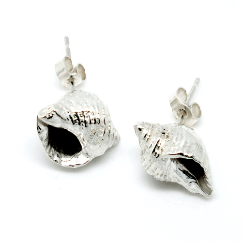 Sterling silver seashell on sale earrings