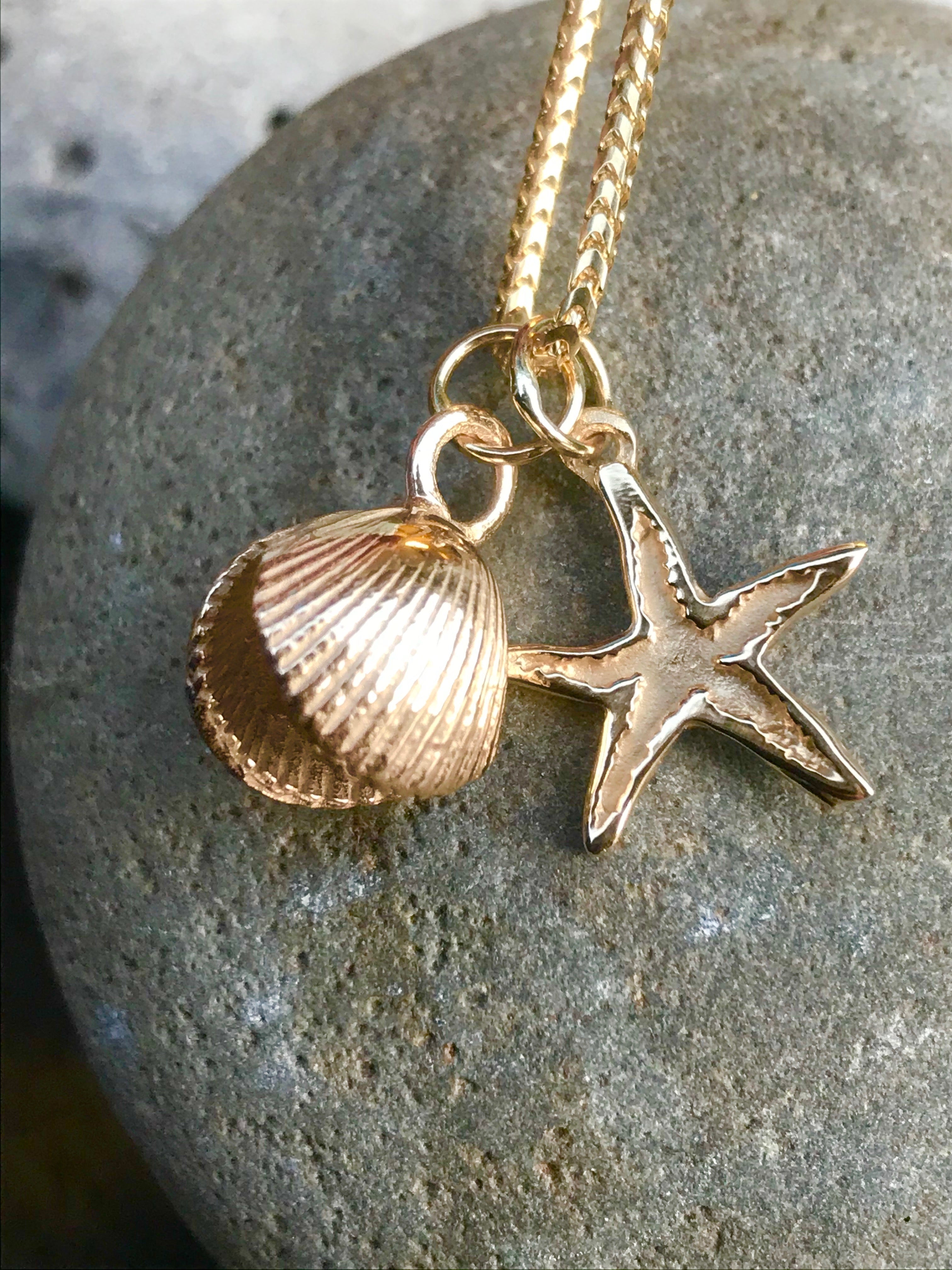 NM18645 Natural Cowrie Shell Seashell Pendant Gold Plated Chain Necklace  Minimal Minimalist Beach Jewelry Bridesmaid Gift - AliExpress