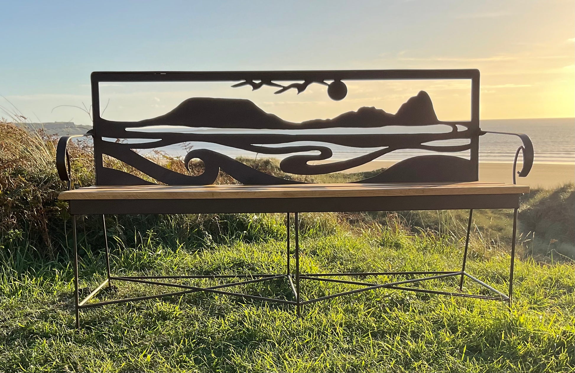 Worm's Head landscape bench- Gower furniture